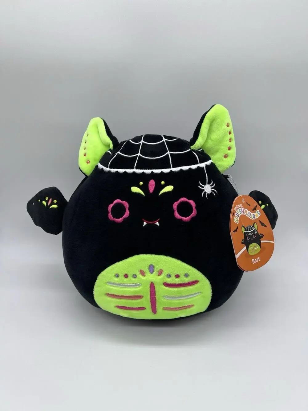 Squishmallow Bart Bat Sugar Skull Day of the Dead Halloween Plush Stuffed Toy 8”